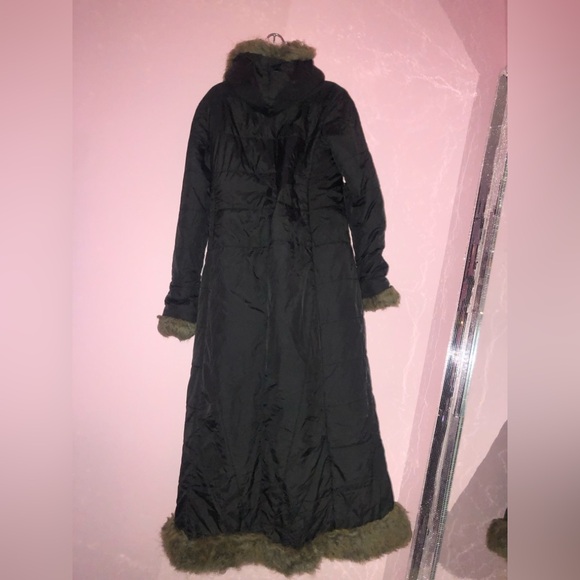 y2k faux fur trim coat penny lane ~ VERY DAMAGED - Picture 9 of 10